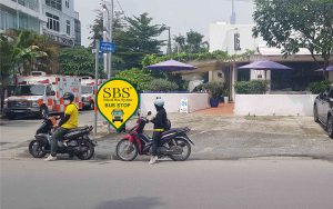 Bus stop station Mimosa (An Phu Urban area - Thao Dien)