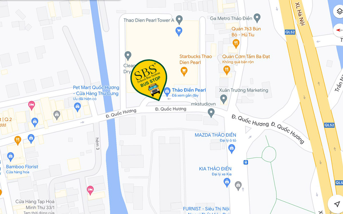 Bus stop station Thao Dien Pear – District 2