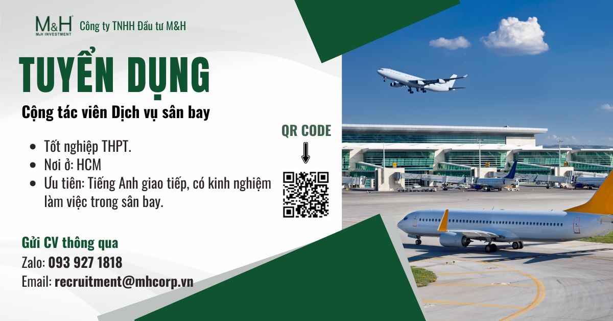 Cộng tác viên Dịch vụ sân bay (Quầy Booking)